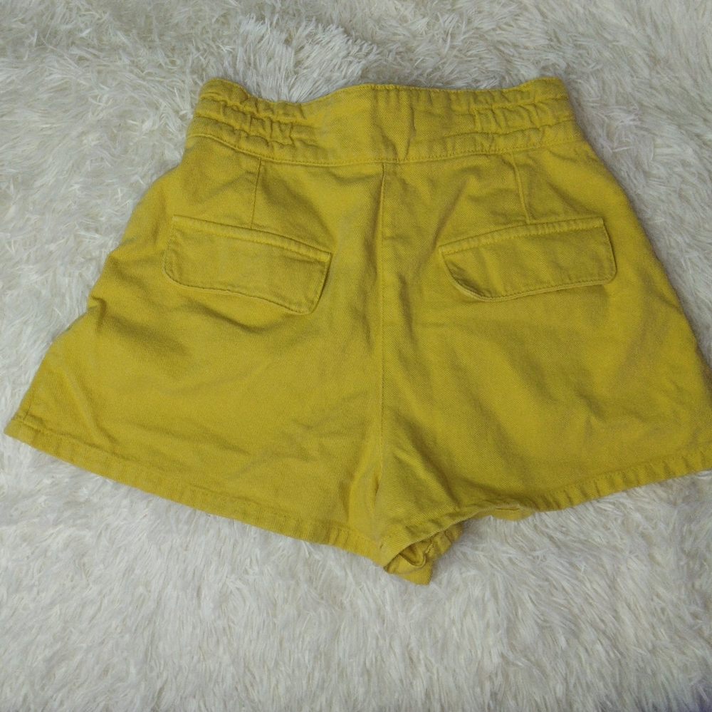 Zara Mustard Paperbag Shorts Size M - Picture 6 of 11